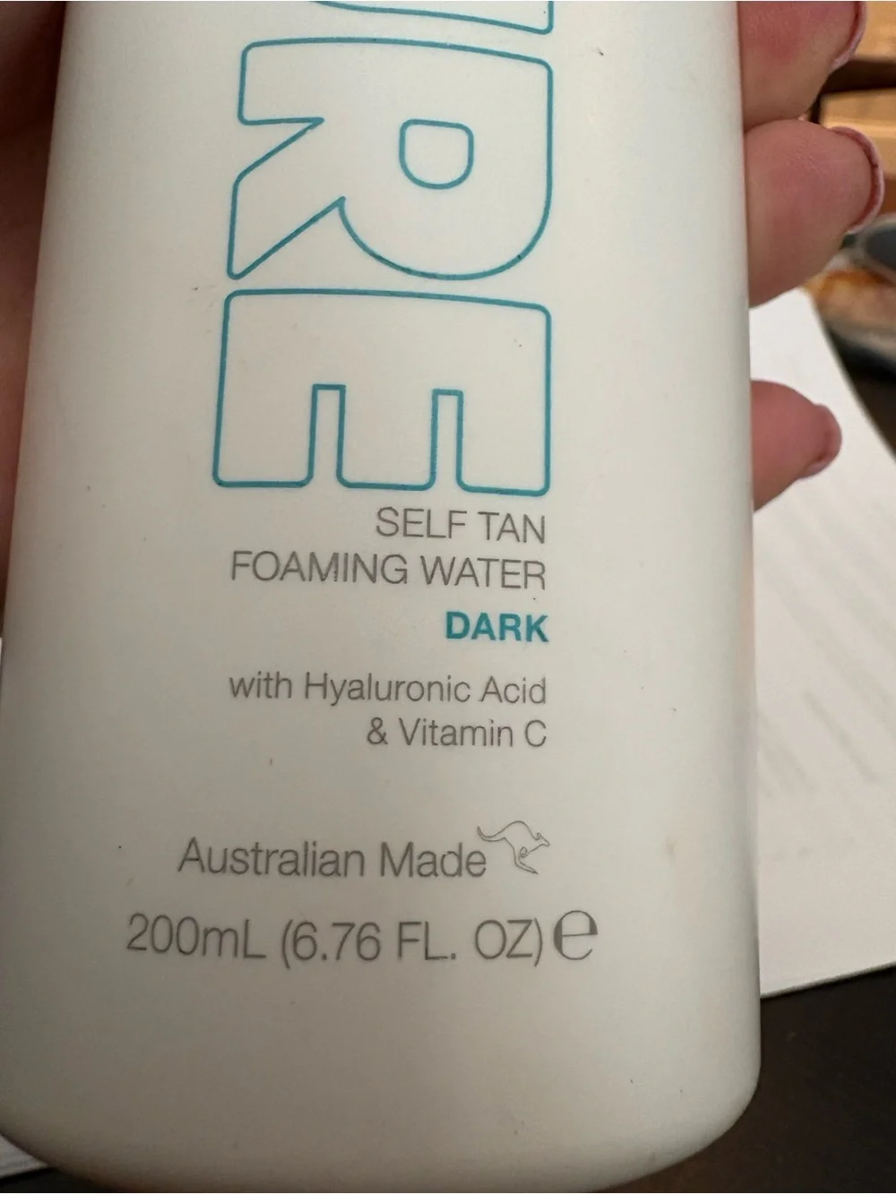 Bondi Sands PURE Self Tan Foam - White bottle with teal lettering